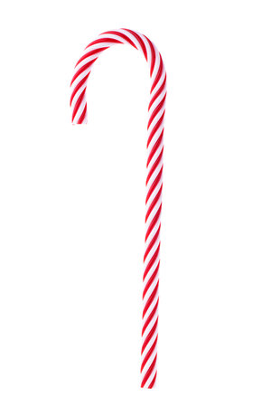 Christmas candy cane lollipop, sweets isolatedの写真素材