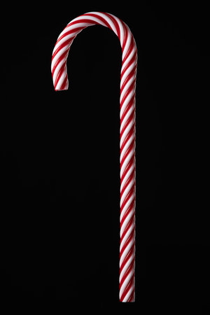 Christmas candy cane lollipop, sweets isolatedの写真素材