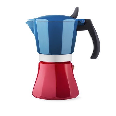 Coffee maker cane, French flag design, isolated on white with clipping pathの写真素材
