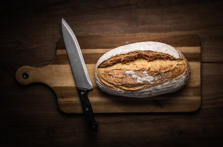Homemade Crusty Bread oven bakedの写真素材