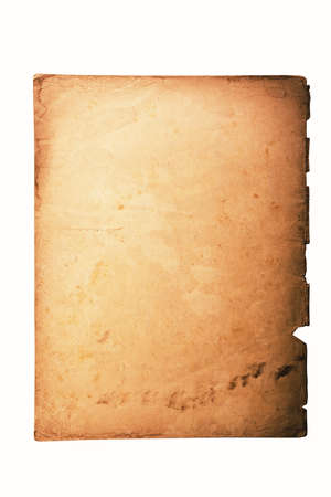 Old Grunge paper background. Vintage paper background isolated on whiteの写真素材