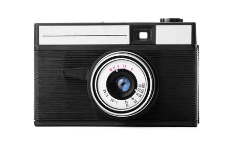 Old, retro, vintage  camera over white backgroundの写真素材