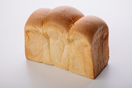 Bread homemade isolated on white backgroundの写真素材