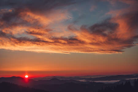 Sunrise over the mountains. Sock image