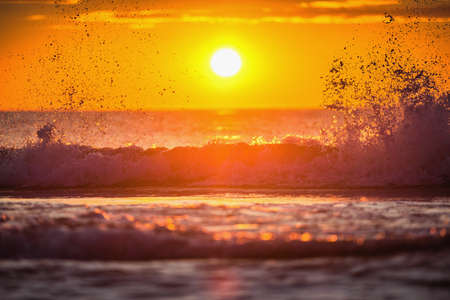 Beautiful sunrise wave