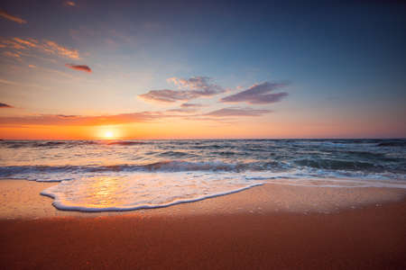 Beautiful sunset over the tropical sea.の写真素材