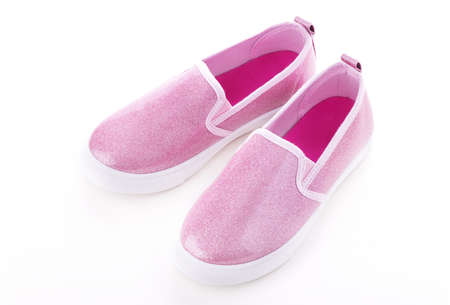 Pink shoes for learning to danceの写真素材