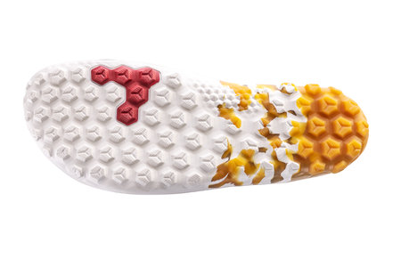 Barefoot shoes with flexible sole for training outdoor, fitness, trekking, walking, running isolated on white backgroundの写真素材