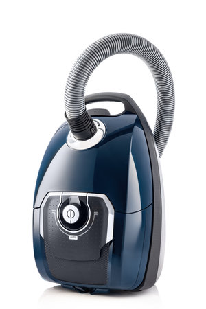 Vacuum cleaner for house cleaning services isolated on the white background, clean sweeper for floor and carpet.の写真素材