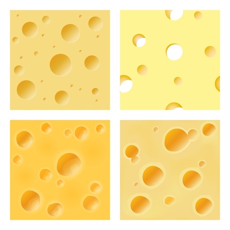 Several seamless patterns representing the surface of hard cheeseのイラスト素材