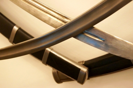 Steel blades in a museum