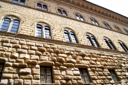 The palace in the historical center of Florence の写真素材