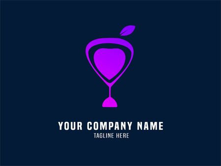 Abstract Logo Vector Gradient Purpleのイラスト素材