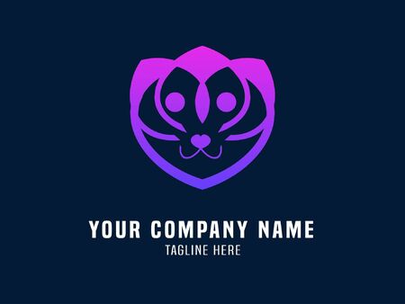 Abstract Logo Vector Gradient Catのイラスト素材