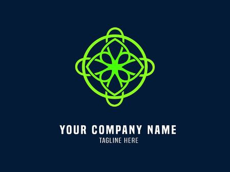 Abstract Logo Vector Gradient Greenのイラスト素材