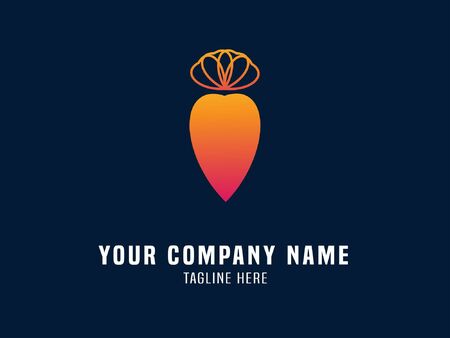 Abstract Logo Vector Gradient Carrotのイラスト素材