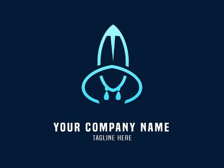 Abstract Logo Vector Gradient Rocketのイラスト素材