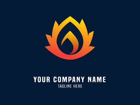 Abstract Logo Vector Gradient Fireのイラスト素材