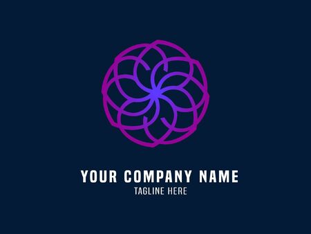 Abstract Logo Vector Gradient Purpleのイラスト素材