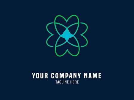 Abstract Logo Vector Gradient Blueのイラスト素材