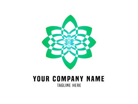 Abstract Logo Vector Gradient Flowerのイラスト素材