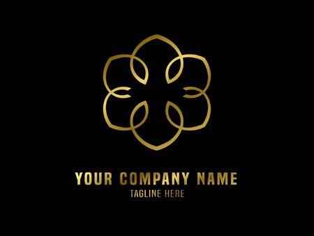 Abstract Logo Vector Gradient Flowerのイラスト素材