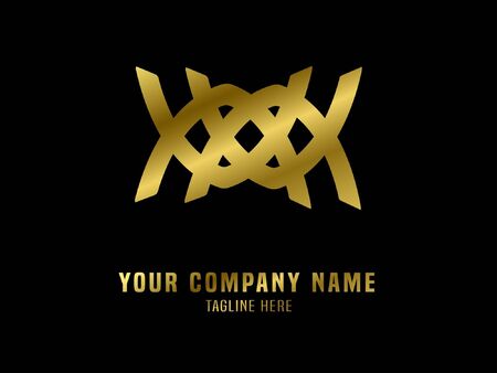 Abstract Logo Vector Gradient Goldのイラスト素材