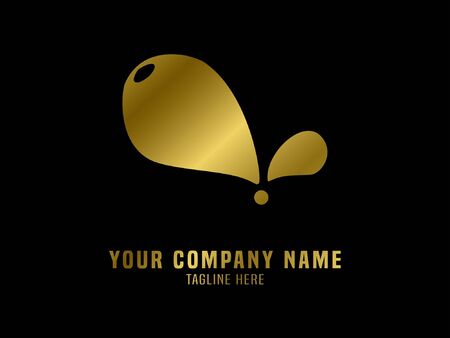 Abstract Logo Vector Gradient Goldのイラスト素材