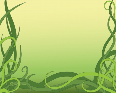 Green background with abstract grassのイラスト素材