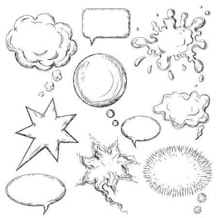 Comic speech bubbles collection.のイラスト素材