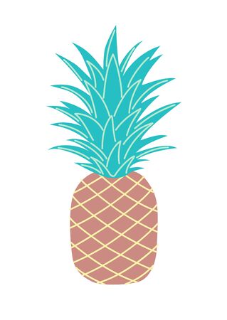 Simple pineapple isolated on white