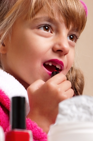 Makeup little girlの写真素材