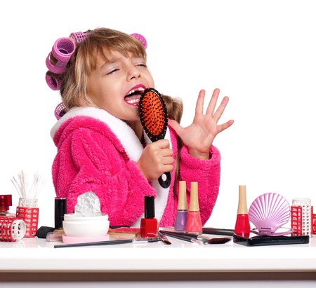 Makeup little girlの写真素材