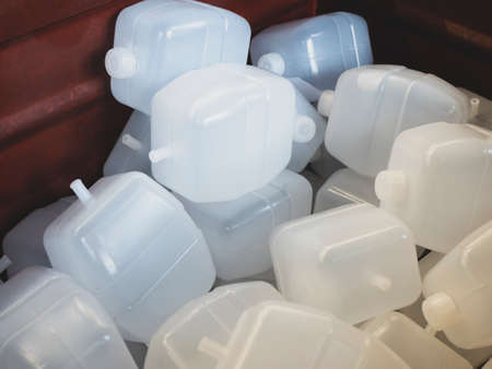 Radiator expansion tanks. Manufacture of coolant reservoir tanks. Cooling system partsの写真素材