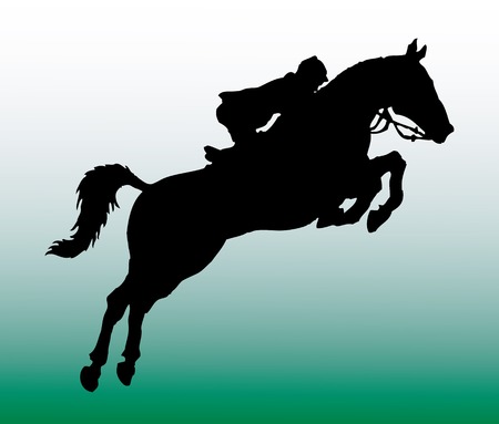 vector illustrationn of people on a horseのイラスト素材