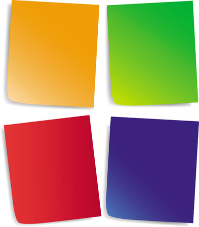 Four paper for notes のイラスト素材