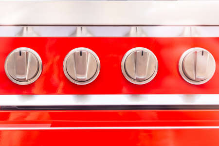 switches on the electric stove and gas stove.の写真素材