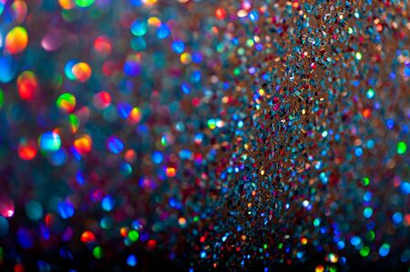Creative bokeh. Abstract colorful background. Selective focus. Template for design. Space for text.