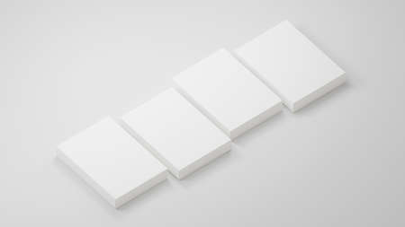 A4 white book mockup. Empty book. Clean book cover mockup