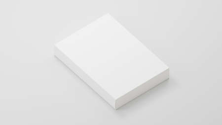 A4 white book mockup. Empty book. Clean book cover mockupの写真素材