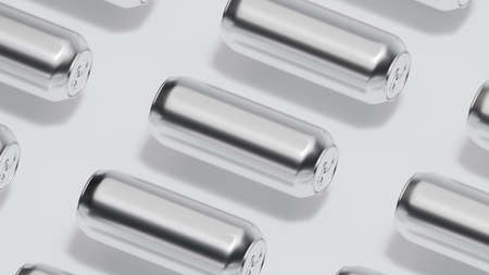 Aluminum can for beer or soda water. Mock-up for branding and label. 3D renderの写真素材