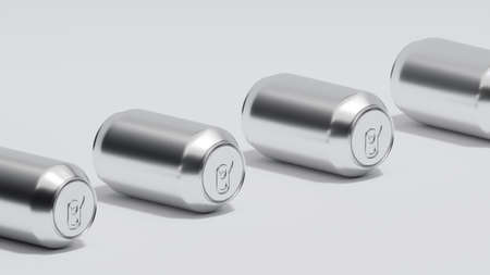 Aluminum can for beer or soda water. Mock-up for branding and label. 3D renderの写真素材