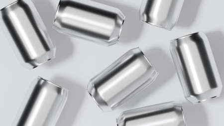Aluminum can for beer or soda water. Mock-up for branding and label. 3D renderの写真素材