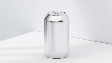 Aluminum can for beer or soda water. Mock-up for branding and label. 3D renderの写真素材