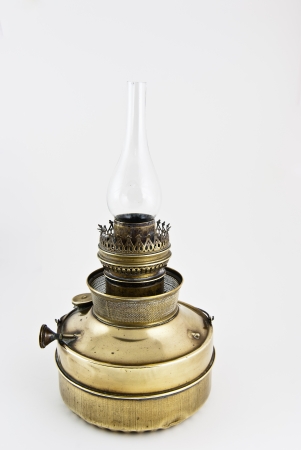 old oil lamp with glass protection for the flameの写真素材