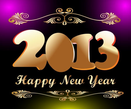 Happy New Year 2013のイラスト素材