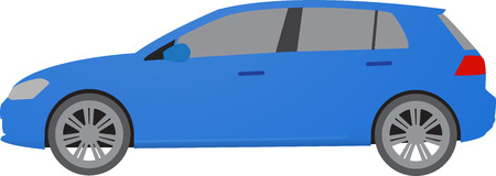 Realistic model car isolated on background. Detailed drawing. Vector illustration.のイラスト素材