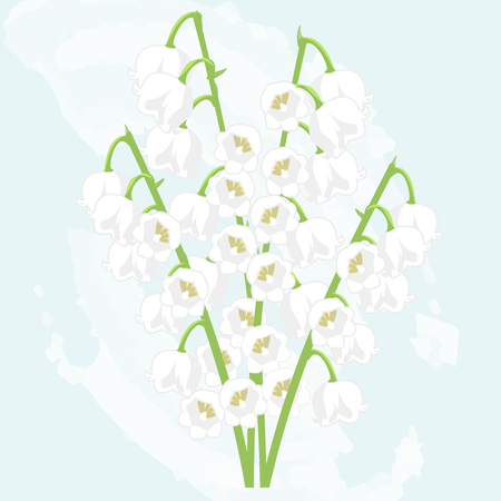 Vector clipart Flower May Lily. A hand-drawn image for insertion into a document, a website, a presentation, etc.のイラスト素材