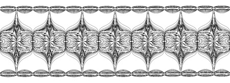 Vector Graphic hand-drawn Colorful Decorative Border Patternのイラスト素材