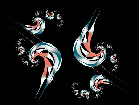 Abstract fractal Elegant Drawingの写真素材